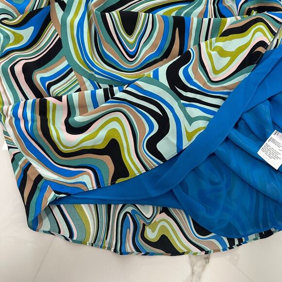 Bar III Plus Size Scoop-Neck Sleeveless Top Blue Combo‎ Size 1X - Picture 12 of 12